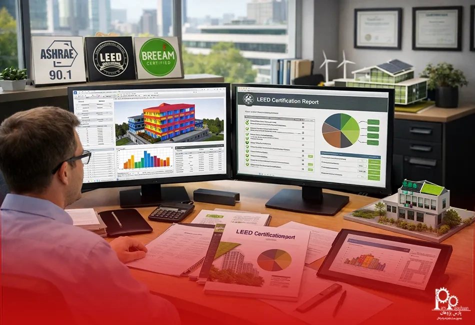 جایگاه Design builder در جهان و تطابق با استانداردهای بین‌المللی مانند ASHRAE و LEED